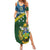 Personalised Solomon Islands Darts Summer Maxi Dress Tropical Leaves Melanesian Pattern
