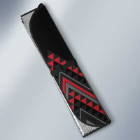 Red Aotearoa Mangopare Kowhaiwhai Niho Taniwha Auto Sun Shade Maori New Zealand - Polynesian Pride
