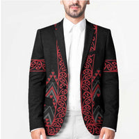 Red Aotearoa Mangopare Kowhaiwhai Niho Taniwha Blazer Maori New Zealand - Polynesian Pride