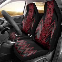 Red Aotearoa Mangopare Kowhaiwhai and Niho Taniwha Car Seat Cover Maori New Zealand