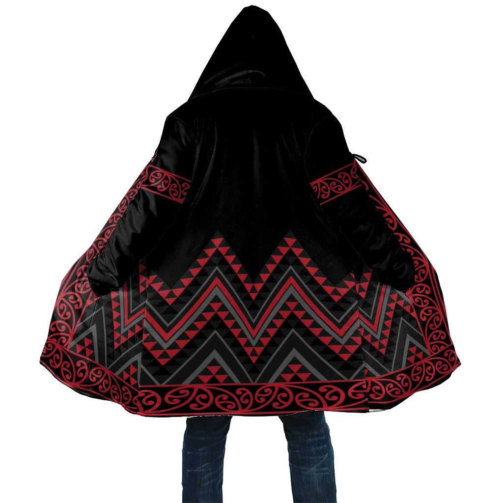 Red Aotearoa Mangopare Kowhaiwhai Niho Taniwha Cloak Maori New Zealand - Polynesian Pride
