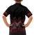 Red Aotearoa Mangopare Kowhaiwhai and Niho Taniwha Family Matching Summer Maxi Dress and Hawaiian Shirt Maori New Zealand