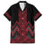 Red Aotearoa Mangopare Kowhaiwhai and Niho Taniwha Family Matching Tank Maxi Dress and Hawaiian Shirt Maori New Zealand