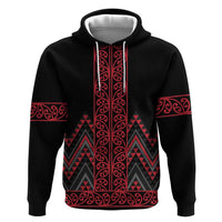 Red Aotearoa Mangopare Kowhaiwhai and Niho Taniwha Hoodie Maori New Zealand