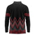 Red Aotearoa Mangopare Kowhaiwhai and Niho Taniwha Long Sleeve Polo Shirt Maori New Zealand
