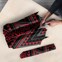Red Aotearoa Mangopare Kowhaiwhai Niho Taniwha Umbrella Maori New Zealand - Polynesian Pride