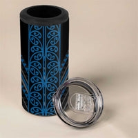 Blue Aotearoa Mangopare Kowhaiwhai and Niho Taniwha 4 in 1 Can Cooler Tumbler Maori New Zealand