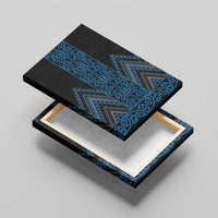 Blue Aotearoa Mangopare Kowhaiwhai and Niho Taniwha Canvas Wall Art Maori New Zealand