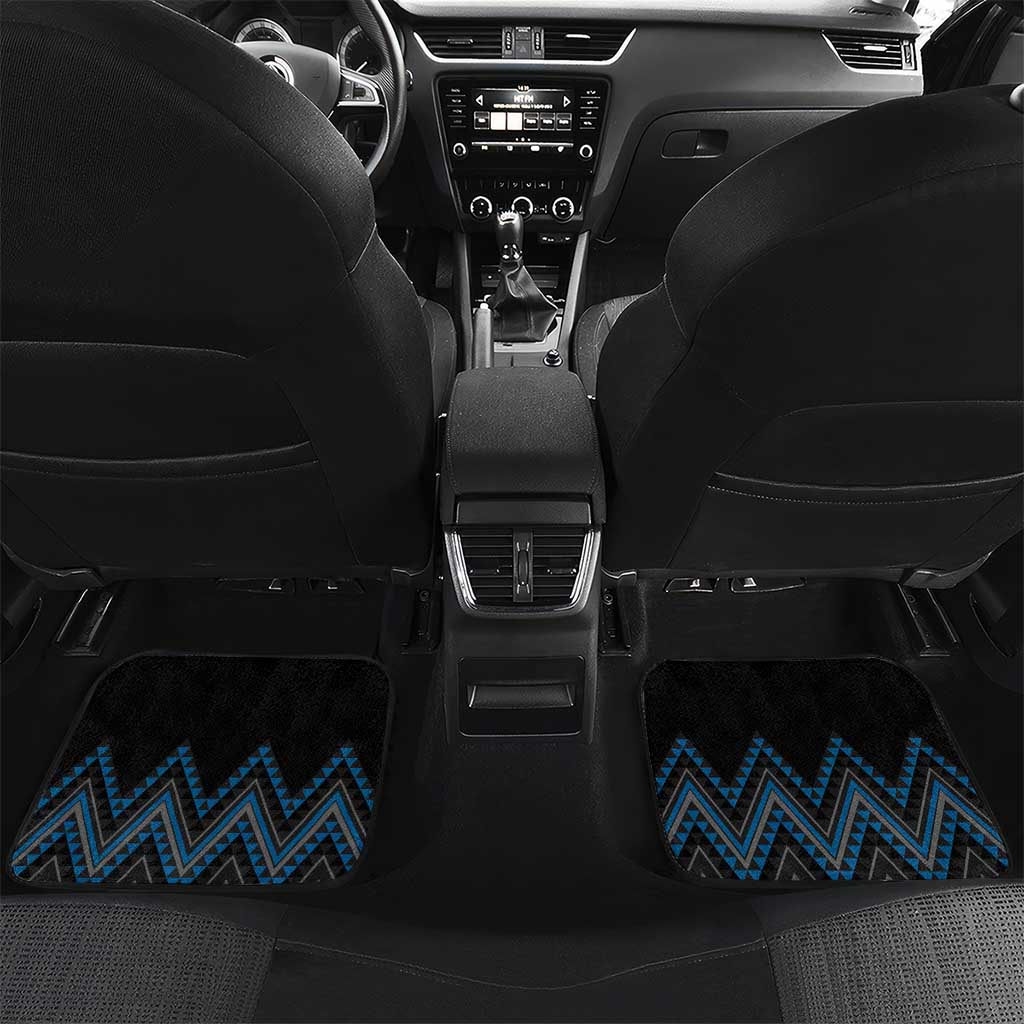 Blue Aotearoa Mangopare Kowhaiwhai and Niho Taniwha Car Mats Maori New Zealand