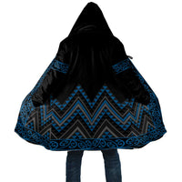 Blue Aotearoa Mangopare Kowhaiwhai Niho Taniwha Cloak Maori New Zealand - Polynesian Pride
