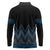Blue Aotearoa Mangopare Kowhaiwhai and Niho Taniwha Long Sleeve Polo Shirt Maori New Zealand