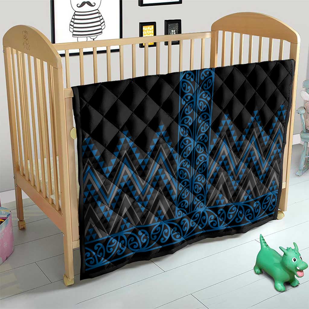 Blue Aotearoa Mangopare Kowhaiwhai and Niho Taniwha Quilt Maori New Zealand