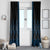 Blue Aotearoa Mangopare Kowhaiwhai and Niho Taniwha Window Curtain Maori New Zealand