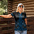 Blue Aotearoa Mangopare Kowhaiwhai and Niho Taniwha Women Polo Shirt Maori New Zealand