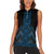 Blue Aotearoa Mangopare Kowhaiwhai and Niho Taniwha Women Sleeveless Polo Shirt Maori New Zealand