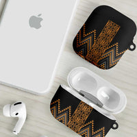 Gold Aotearoa Mangopare Kowhaiwhai Niho Taniwha AirPods Case Maori New Zealand - Polynesian Pride