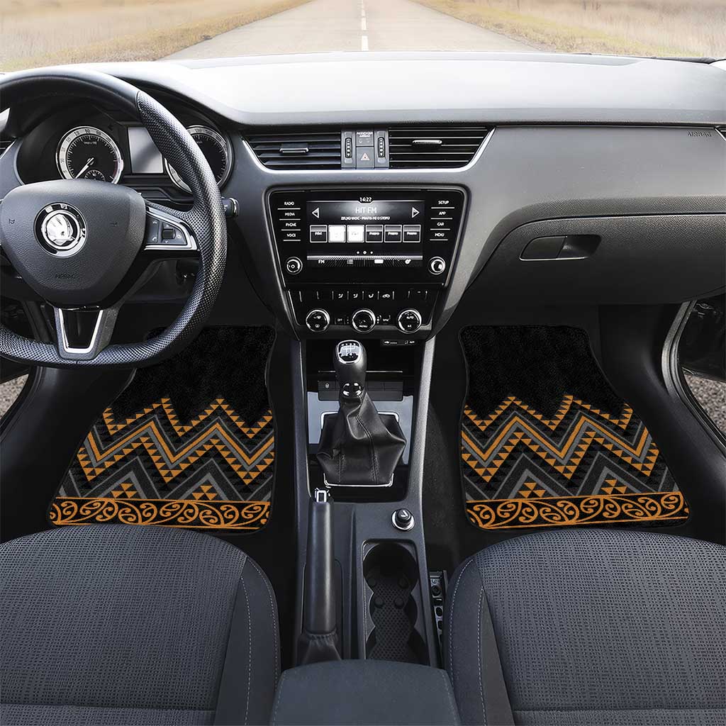Gold Aotearoa Mangopare Kowhaiwhai and Niho Taniwha Car Mats Maori New Zealand