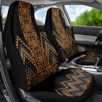 Gold Aotearoa Mangopare Kowhaiwhai and Niho Taniwha Car Seat Cover Maori New Zealand