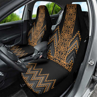 Gold Aotearoa Mangopare Kowhaiwhai and Niho Taniwha Car Seat Cover Maori New Zealand