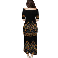 Gold Aotearoa Mangopare Kowhaiwhai and Niho Taniwha Puletasi Maori New Zealand