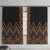 Gold Aotearoa Mangopare Kowhaiwhai and Niho Taniwha Window Curtain Maori New Zealand