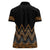 Gold Aotearoa Mangopare Kowhaiwhai and Niho Taniwha Women Polo Shirt Maori New Zealand