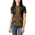 Gold Aotearoa Mangopare Kowhaiwhai and Niho Taniwha Women Polo Shirt Maori New Zealand