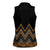 Gold Aotearoa Mangopare Kowhaiwhai and Niho Taniwha Women Sleeveless Polo Shirt Maori New Zealand
