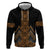 Gold Aotearoa Mangopare Kowhaiwhai and Niho Taniwha Zip Hoodie Maori New Zealand