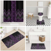 Purple Aotearoa Mangopare Kowhaiwhai Niho Taniwha Bathroom Set Maori New Zealand - Polynesian Pride