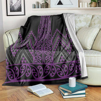 Purple Aotearoa Mangopare Kowhaiwhai and Niho Taniwha Blanket Maori New Zealand