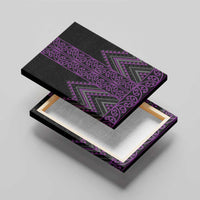 Purple Aotearoa Mangopare Kowhaiwhai and Niho Taniwha Canvas Wall Art Maori New Zealand