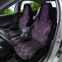 Purple Aotearoa Mangopare Kowhaiwhai and Niho Taniwha Car Seat Cover Maori New Zealand