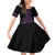 Purple Aotearoa Mangopare Kowhaiwhai and Niho Taniwha Family Matching Off Shoulder Short Dress and Hawaiian Shirt Maori New Zealand