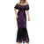 Purple Aotearoa Mangopare Kowhaiwhai and Niho Taniwha Mermaid Dress Maori New Zealand
