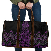 Purple Aotearoa Mangopare Kowhaiwhai Niho Taniwha Travel Bag Maori New Zealand - Polynesian Pride