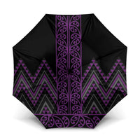 Purple Aotearoa Mangopare Kowhaiwhai Niho Taniwha Umbrella Maori New Zealand - Polynesian Pride