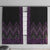 Purple Aotearoa Mangopare Kowhaiwhai and Niho Taniwha Window Curtain Maori New Zealand
