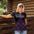 Purple Aotearoa Mangopare Kowhaiwhai and Niho Taniwha Women Polo Shirt Maori New Zealand