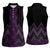 Purple Aotearoa Mangopare Kowhaiwhai and Niho Taniwha Women Sleeveless Polo Shirt Maori New Zealand