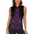 Purple Aotearoa Mangopare Kowhaiwhai and Niho Taniwha Women Sleeveless Polo Shirt Maori New Zealand