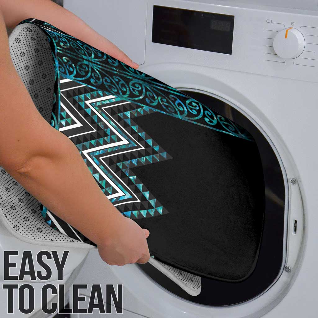 Paua Shell Aotearoa Mangopare Kowhaiwhai Niho Taniwha Bathroom Set Maori New Zealand - Polynesian Pride