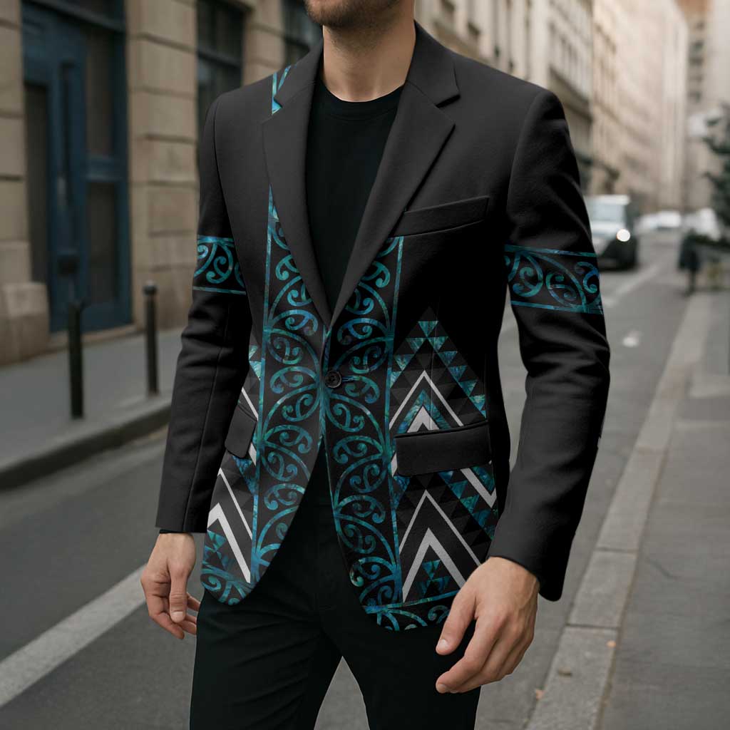 Paua Shell Aotearoa Mangopare Kowhaiwhai Niho Taniwha Blazer Maori New Zealand - Polynesian Pride