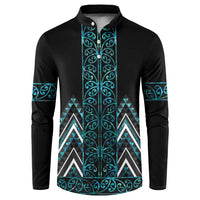 Paua Shell Aotearoa Mangopare Kowhaiwhai and Niho Taniwha Button Sweatshirt Maori New Zealand