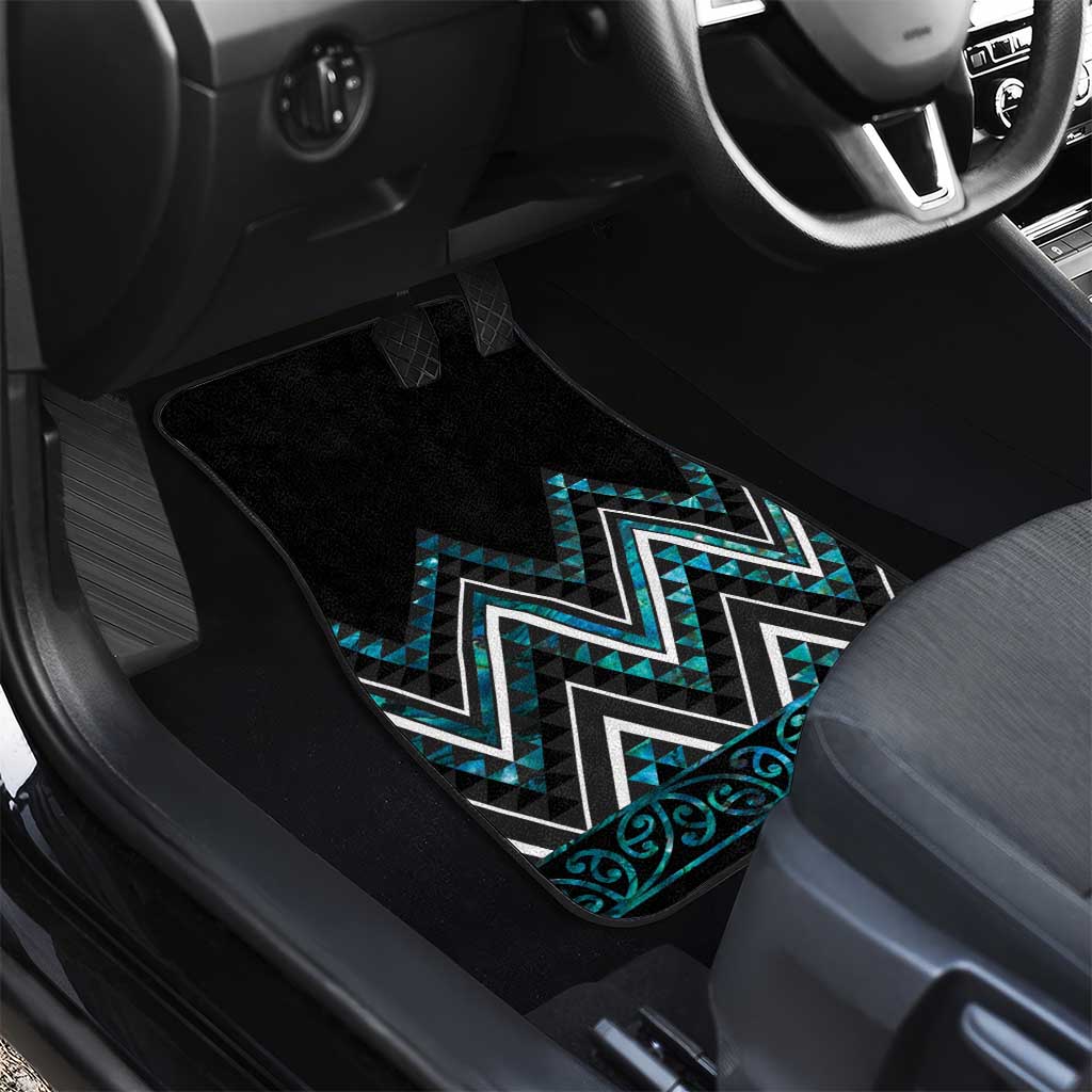 Paua Shell Aotearoa Mangopare Kowhaiwhai and Niho Taniwha Car Mats Maori New Zealand