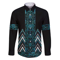 Paua Shell Aotearoa Mangopare Kowhaiwhai and Niho Taniwha Family Matching Short Sleeve Bodycon Dress and Hawaiian Shirt Maori New Zealand