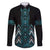 Paua Shell Aotearoa Mangopare Kowhaiwhai and Niho Taniwha Family Matching Summer Maxi Dress and Hawaiian Shirt Maori New Zealand