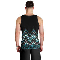 Paua Shell Aotearoa Mangopare Kowhaiwhai and Niho Taniwha Men Tank Top Maori New Zealand