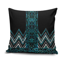 Paua Shell Aotearoa Mangopare Kowhaiwhai Niho Taniwha Pillow Cover Maori New Zealand - Polynesian Pride