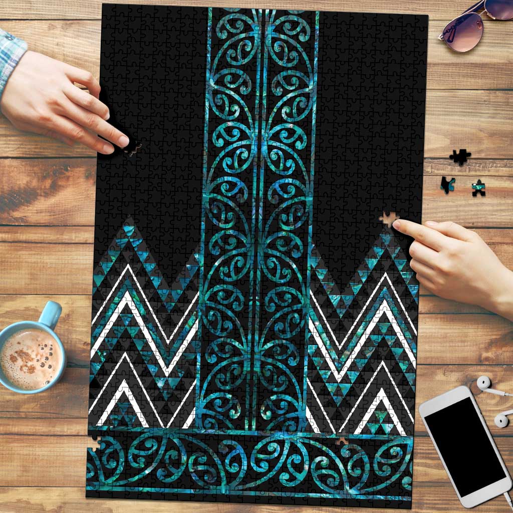 Paua Shell Aotearoa Mangopare Kowhaiwhai Niho Taniwha Puzzle Maori New Zealand - Polynesian Pride